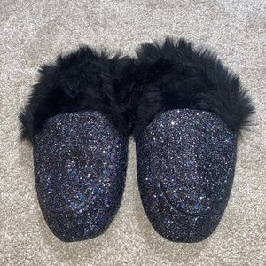 Victoria’s Secret Purple Glitter Slippers